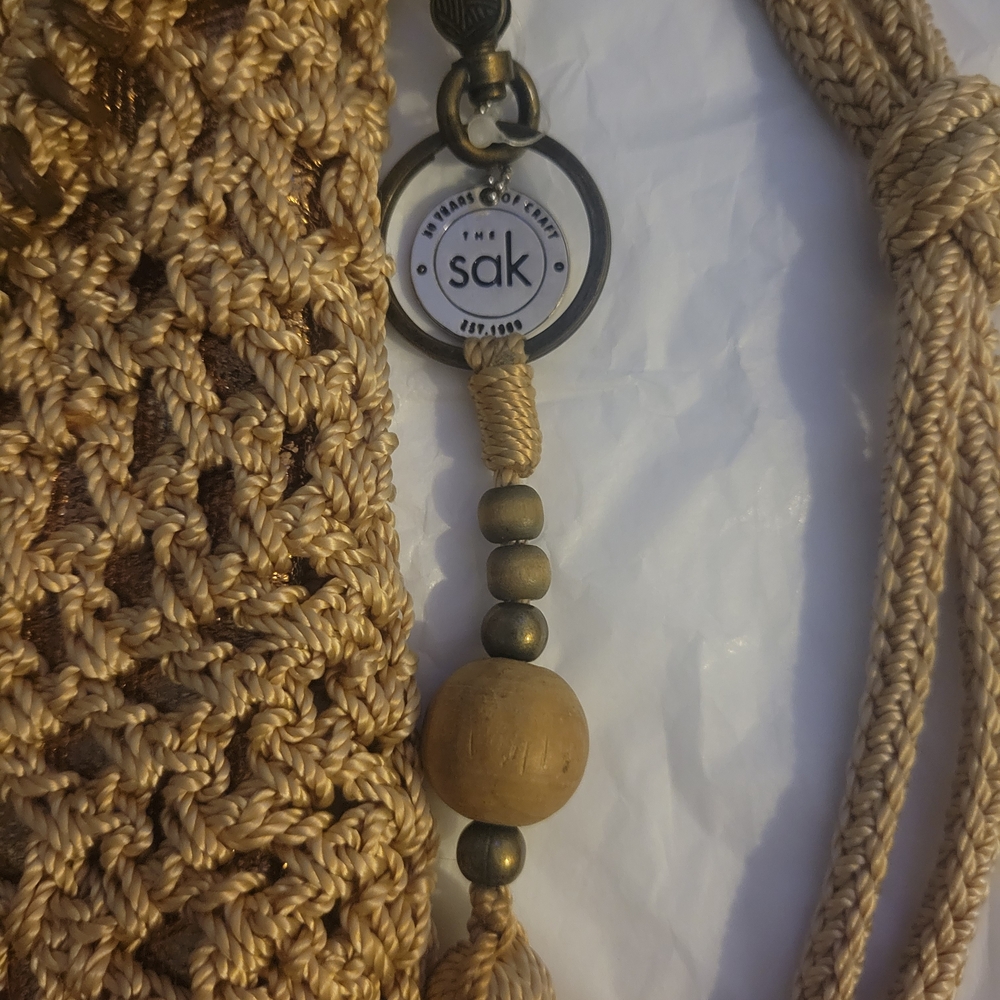 Handcrafted Macrame Sak Crochet Crossbody, Bag Charm, Bohemian Boho-chic - Picture 6 of 13